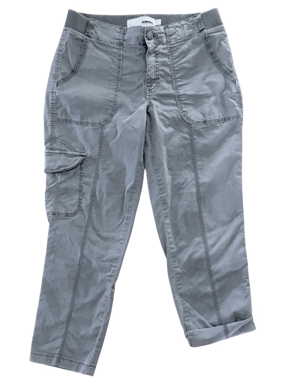 Sonoma Cropped Cargo Pants in Gray